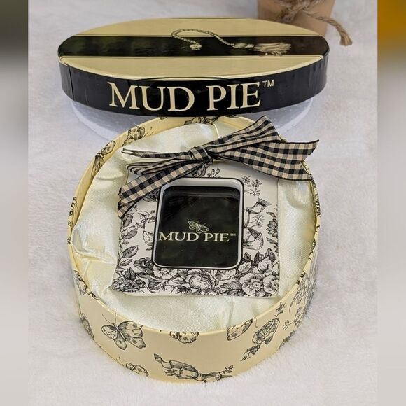 NIB - Mud Pie Toile Floral 2x3 Picture Frame - Picture 1 of 11